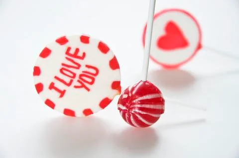 Three lollipops Stock Photos