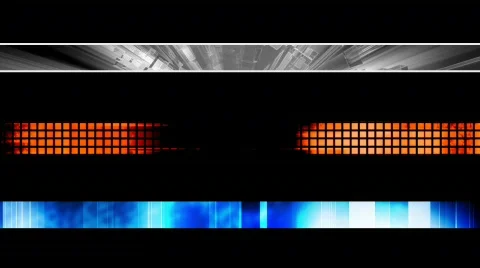 Three Looping lower thirds Stock Footage