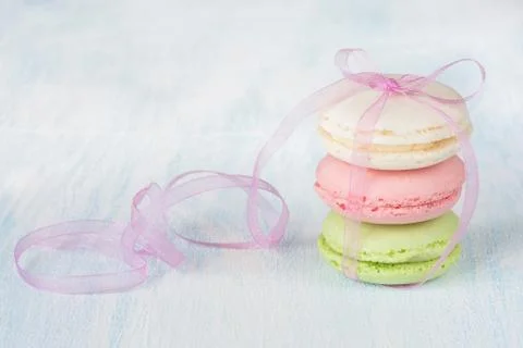 Three macaroons 스톡 사진