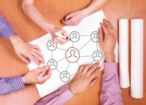 Three managers at the meeting Stock Photos