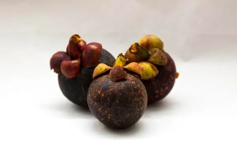 Three Mangosteen Stock Photos