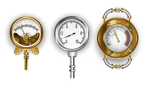 Three manometers Stock Illustration