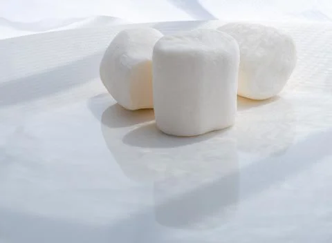 Three marshmallows 스톡 사진