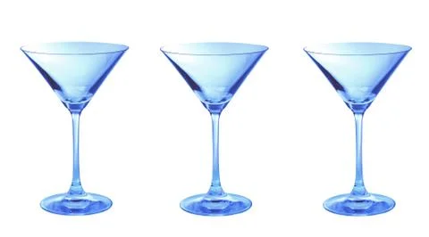 Three martini in a row Stock Photos