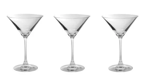 Three martini in a row Stock Photos