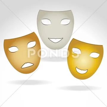 Three masks Stock Illustration
