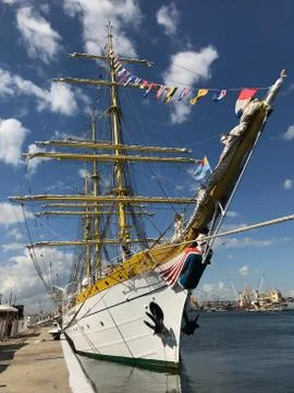 The Three Masted Barque Mircea Stock Photos
