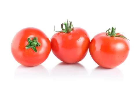 Three mellow red tomatoes Stock Photos