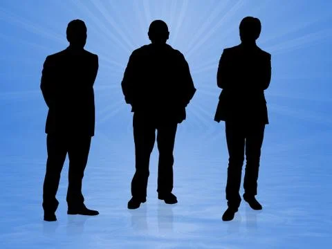 Three men Stock Illustration