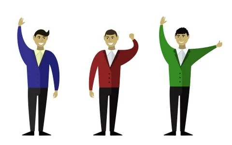 Three men. Stock Illustration