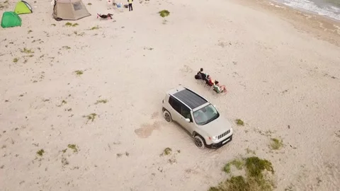 Three men by the sea Video stock 166534504