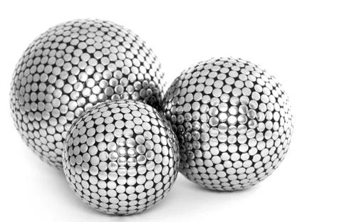 Three metal balls Stock Photos