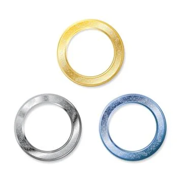 Three metal frames Stock Illustration