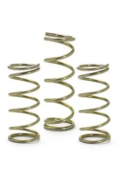 Three metal spring coils Stock Photos