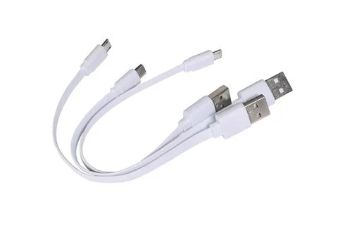 Three Micro USB Cables Stock Photos