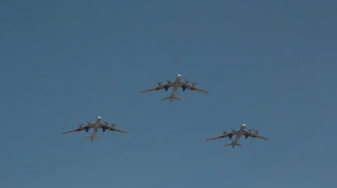 Three military planes Stock Footage 23296693