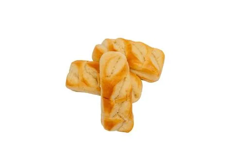 Three milk buns with a cross pattern on them. Foto stock