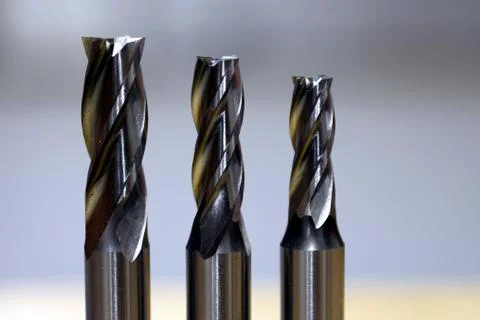 Three milling cutters Stock Photos
