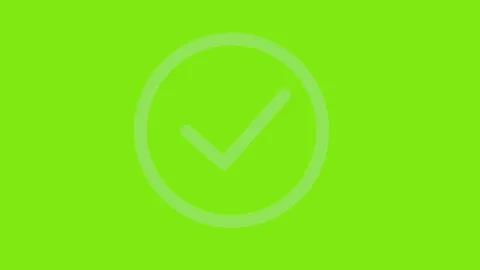 Three minimalist checkmark icons arranged horizontally against a vibrant Stock Footage 346120594