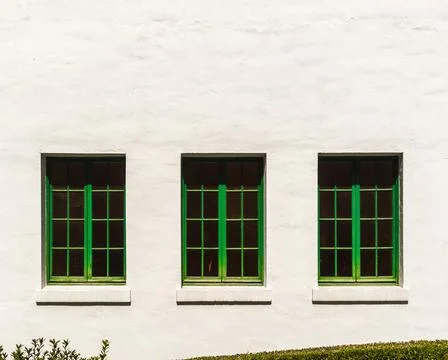 Three Minimalist Windows with Balance Foto stock