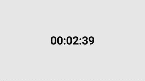 Three minutes countdown timer animation in sixty seconds with alpha channel Stock Footage 343841227