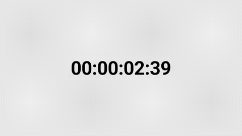 Three minutes countdown timer animation in sixty seconds with alpha channel Stock Footage 343841770