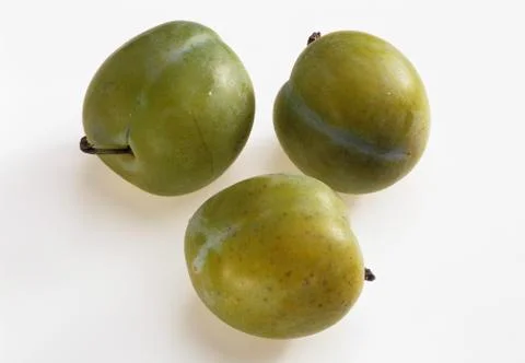 Three mirabelles Stock Photos
