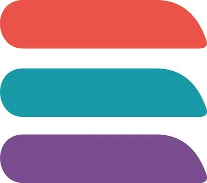 Three modern banners asymmetric rounded corners イラスト素材