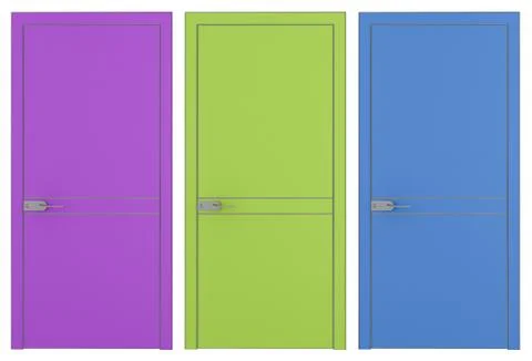 Three modern doors Stock Illustration