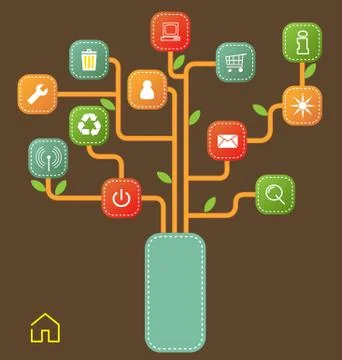 Three modern icons Stock Illustration
