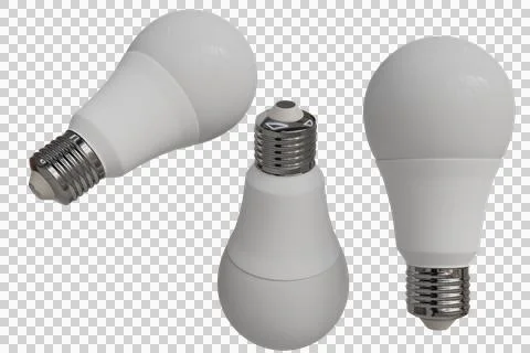 Three modern LED light bulbs Stock Illustration