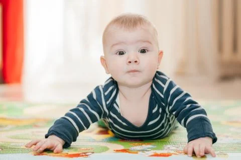 Three-months kid Stock Photos