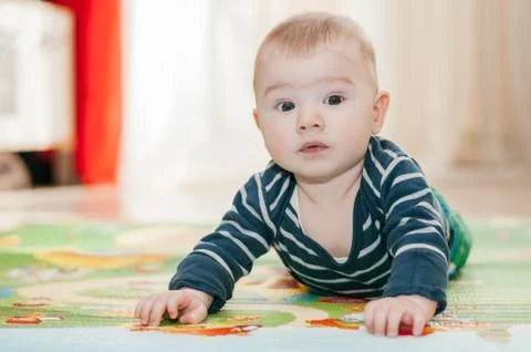 Three-months kid Stock Photos