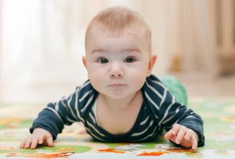 Three-months kid Stock Photos