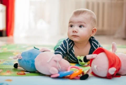 Three-months kid Stock Photos