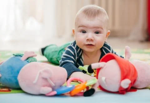 Three-months kid Stock Photos