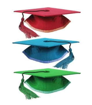 Three Mortar Boards Foto stock