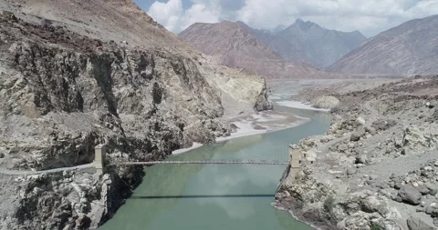 Three Mountain Ranges In Pakistan Stock Footage 245444107