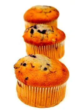 Three muffins Stock Photos