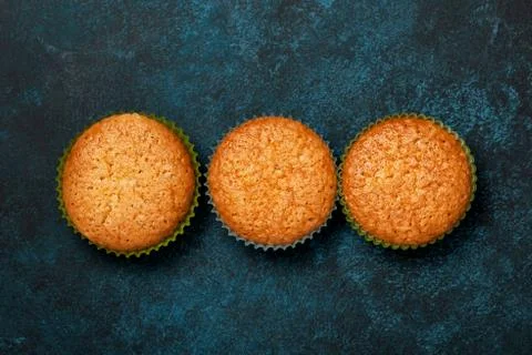Three muffins Stock Photos