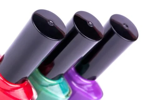 Three nail polish Stock Photos