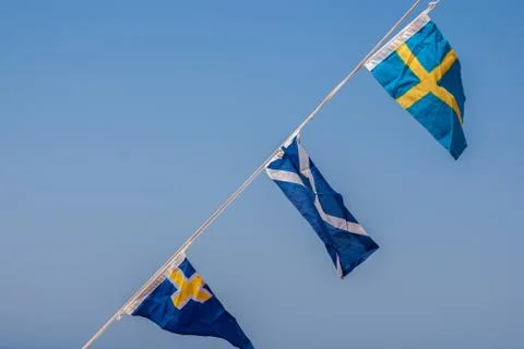 Three Nautical flags Foto stock