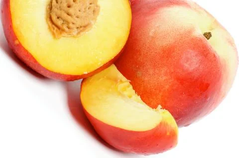 Three nectarines Stock Photos