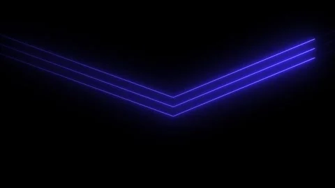 Three Neon Line Animation blue color Stock Footage 323092749