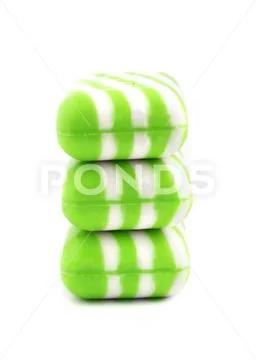 Three new color soap bars on white background Stock Photos