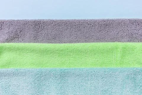 Three new microfiber cloth for cleaning and dust Foto stock