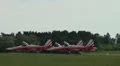 Three Northrop F-5E Tiger II Patrouille Suisse rolling to starting HD Footage