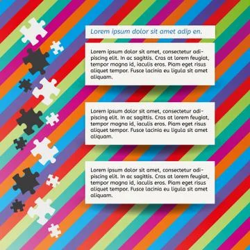 Three notes and puzzle Illustrazione stock