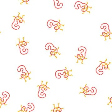 Three number character vector seamless pattern Stock Illustration