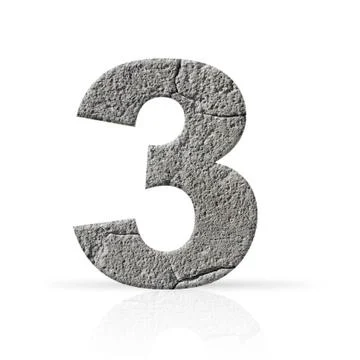 Three  number cracked cement texture Stock Photos